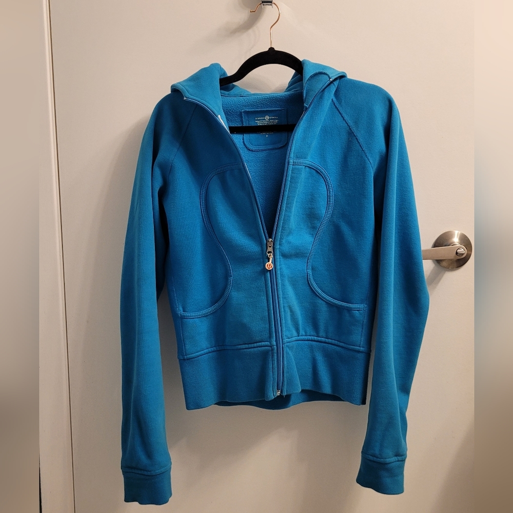 Blue Lululemon zip-up hoodie